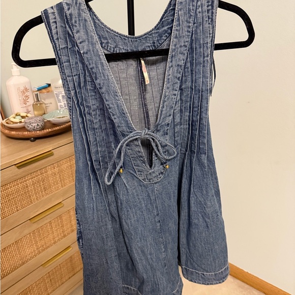 Free People Denim - Free People Denim Blue Women's Overalls Dress